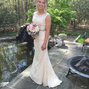 Champagne Two Piece Gown